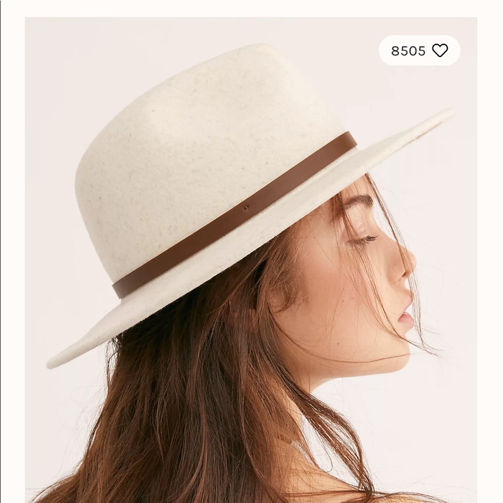 Free People Wythe Leather Band Felt Hat